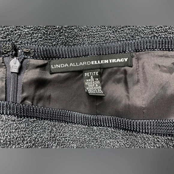 Linda Allard Ellen Tracy Wool Textured Skirt Size 6P - Picture 5 of 7